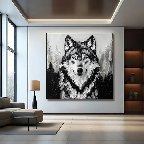 3D Wolf Wall Art IV