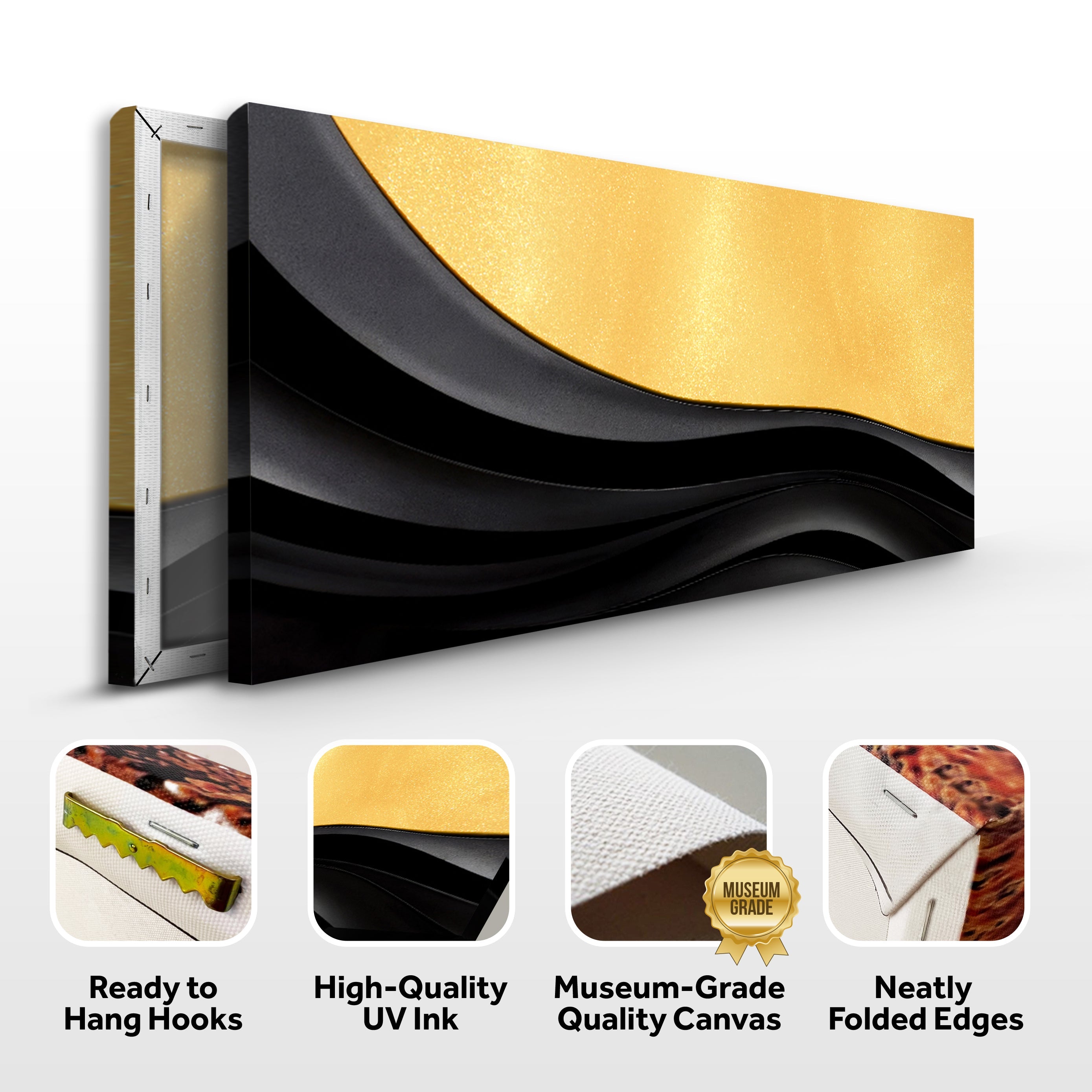 Black And Gold Minimalist Abstract VIII