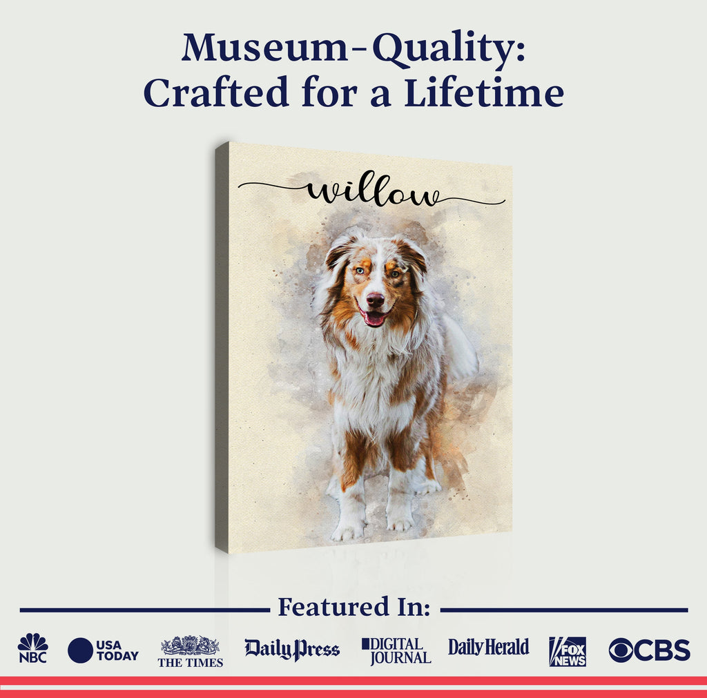 Pet Memorial Watercolor Portrait Sign II