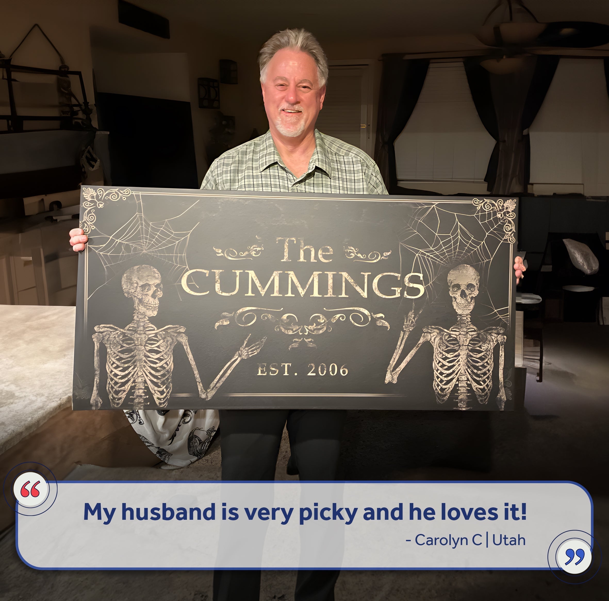 Gothic Family Sign - Personalized Gothic Decor - The Perfect Gothic Interior Design Gift