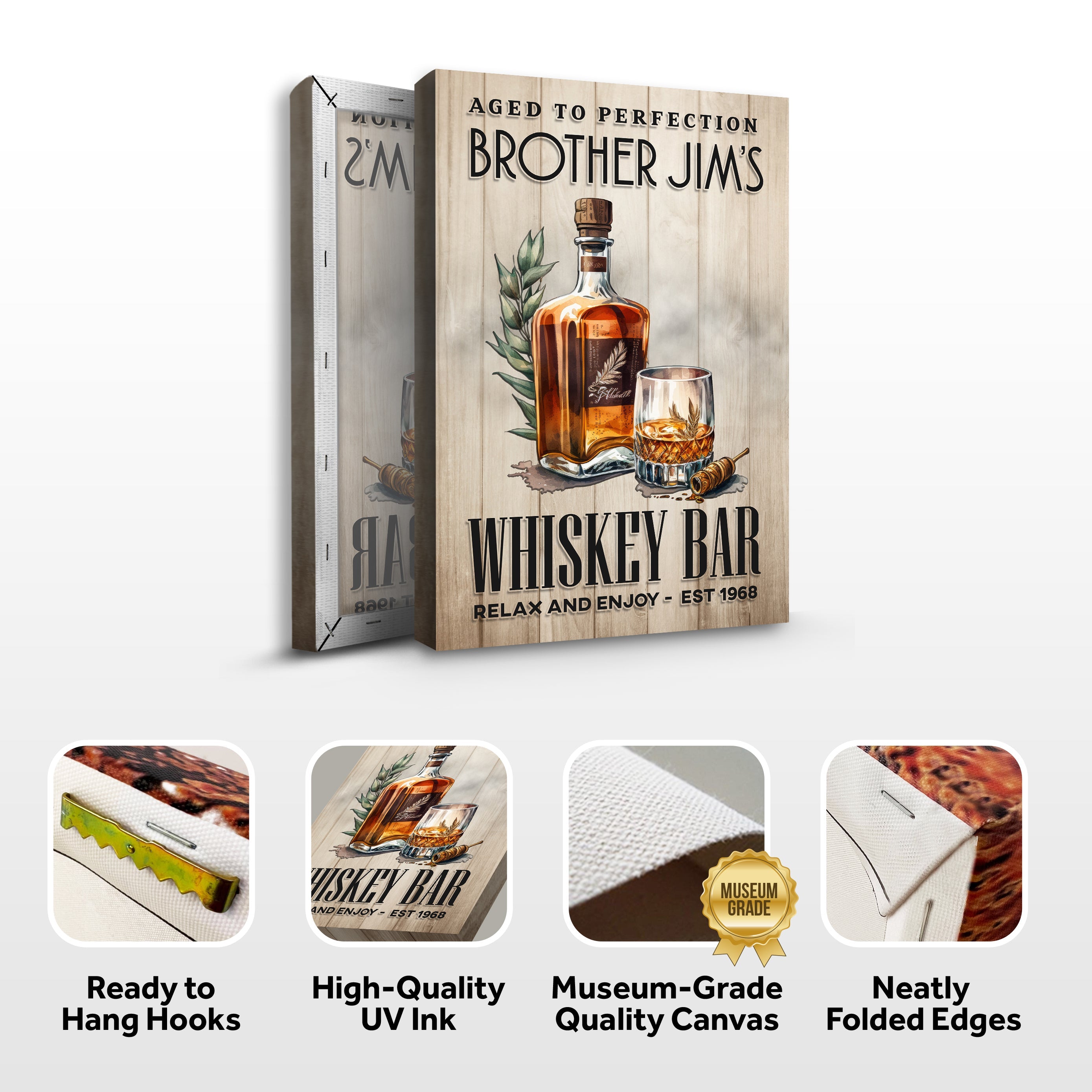 Aged To Perfection Whiskey Bar Sign